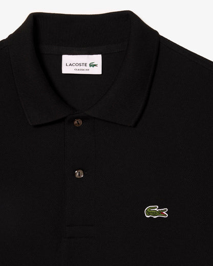 Lacoste Original L.12.12 Mens Long Sleeve Cotton Polo Shirt - Black 031 | CHO | Designer Mens Long Sleeve Polo Shirts