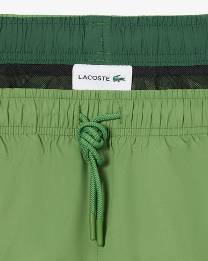 Lacoste Mens Light Quick-Dry Swim Shorts - Lamb's Lettuce/Green 37I | CHO | Designer Mens Swim Shorts