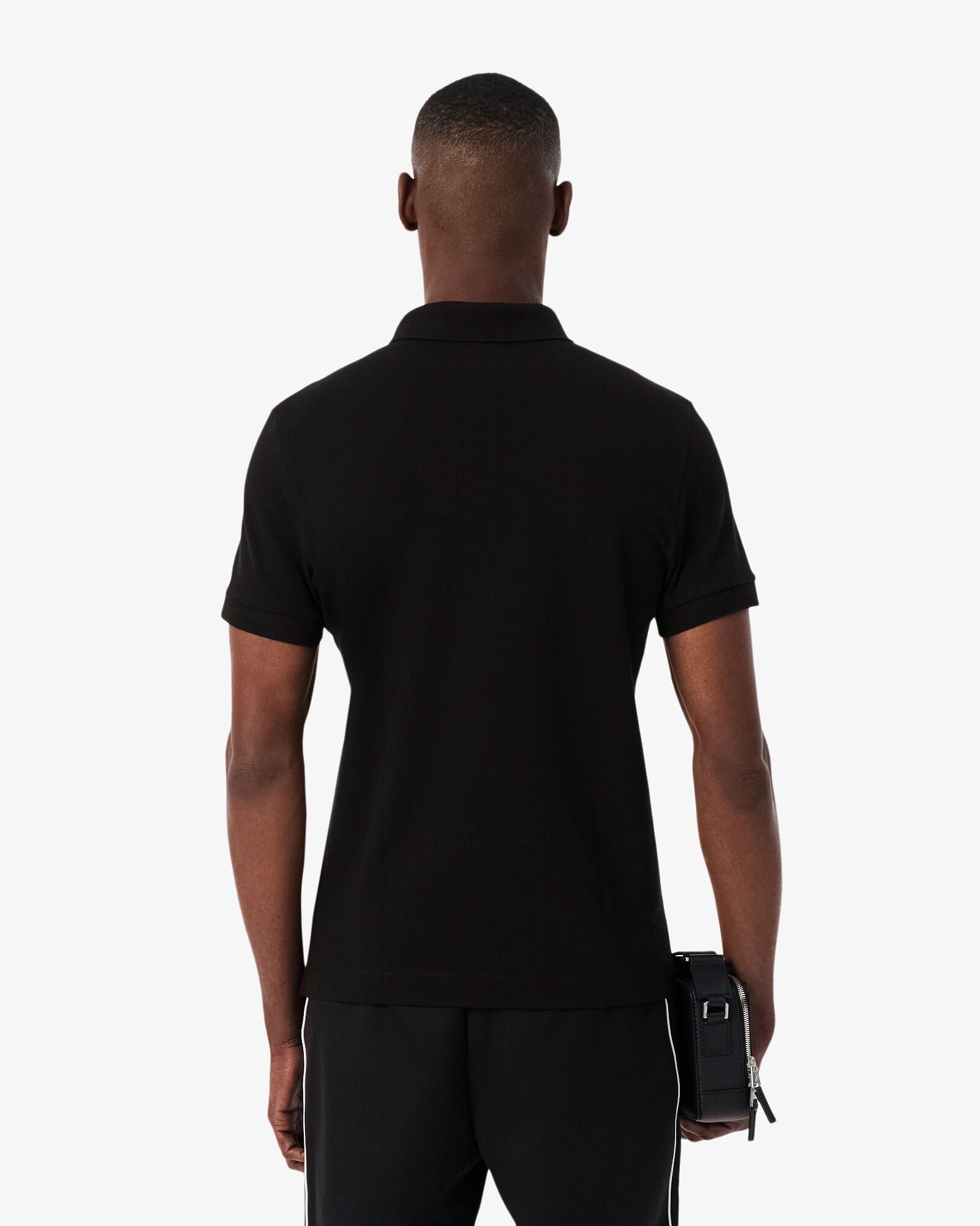 Lacoste Smart Paris Mens Stretch Cotton Polo Shirt - Black 031 | CHO | Designer Mens Short Sleeve Polo Shirts