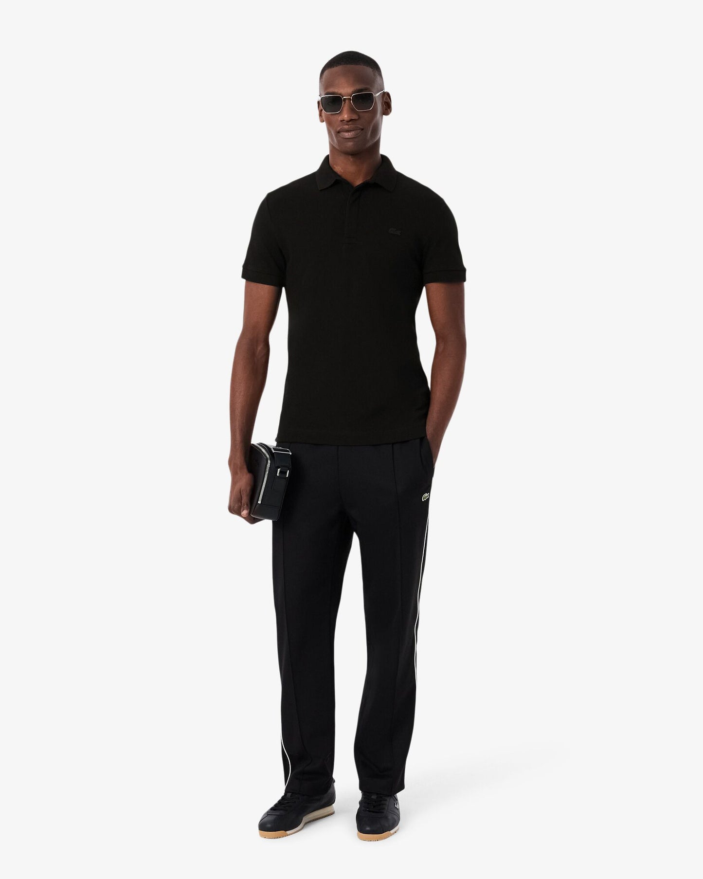 Lacoste Smart Paris Mens Stretch Cotton Polo Shirt - Black 031 | CHO | Designer Mens Short Sleeve Polo Shirts
