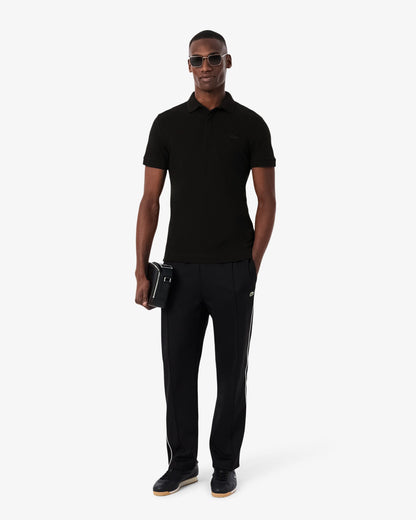 Lacoste Smart Paris Mens Stretch Cotton Polo Shirt - Black 031 | CHO | Designer Mens Short Sleeve Polo Shirts