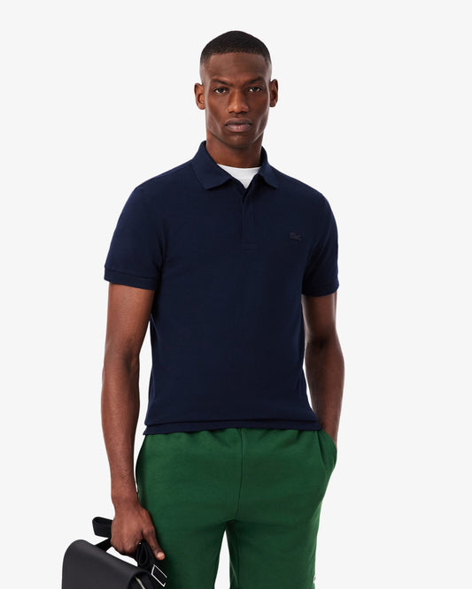 Lacoste Smart Paris Mens Stretch Cotton Polo Shirt - Midnight Blue 166