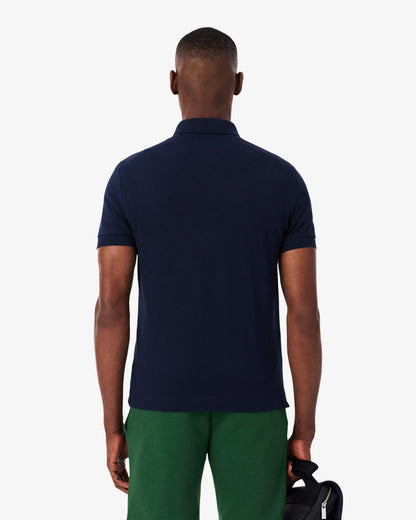 Lacoste Smart Paris Mens Stretch Cotton Polo Shirt - Midnight Blue 166 | CHO | Designer Mens Short Sleeve Polo Shirts