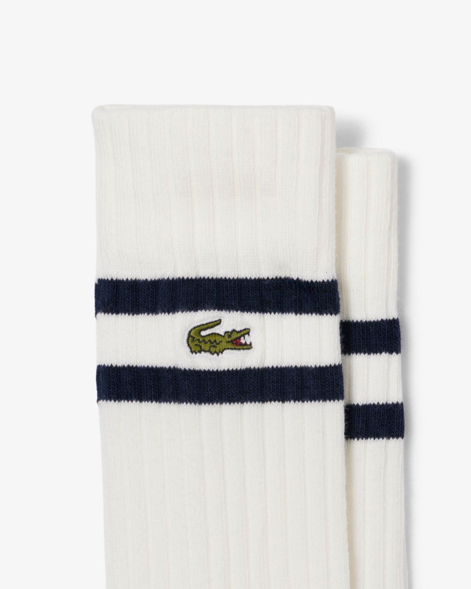 Lacoste Ribbed Mens Socks - Navy Blue/Flour HHW | CHO | Designer Mens Socks