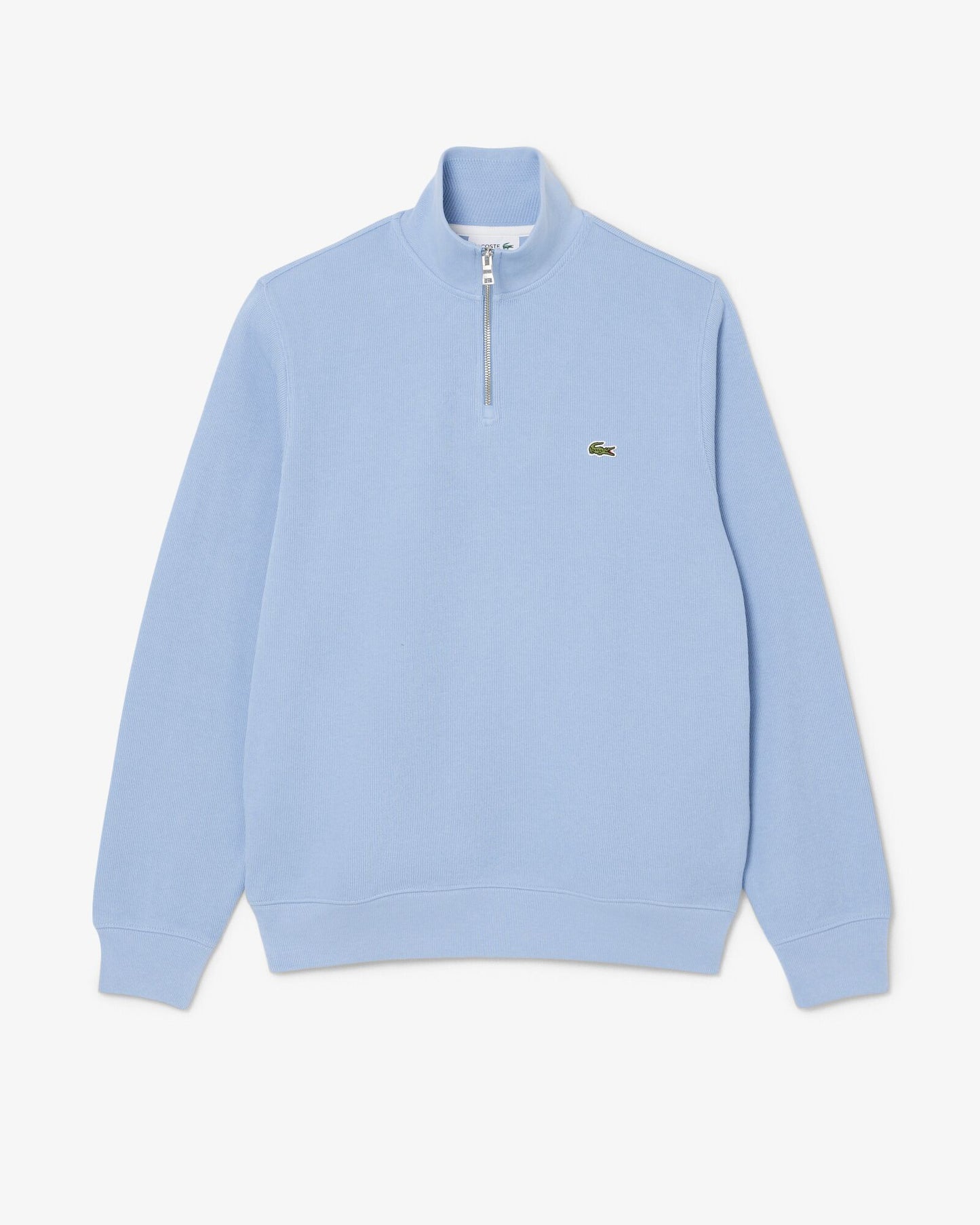 Flat lay of Lacoste Zippered Stand-Up Collar Cotton Sweatshirt in Aphylla AEY - Main