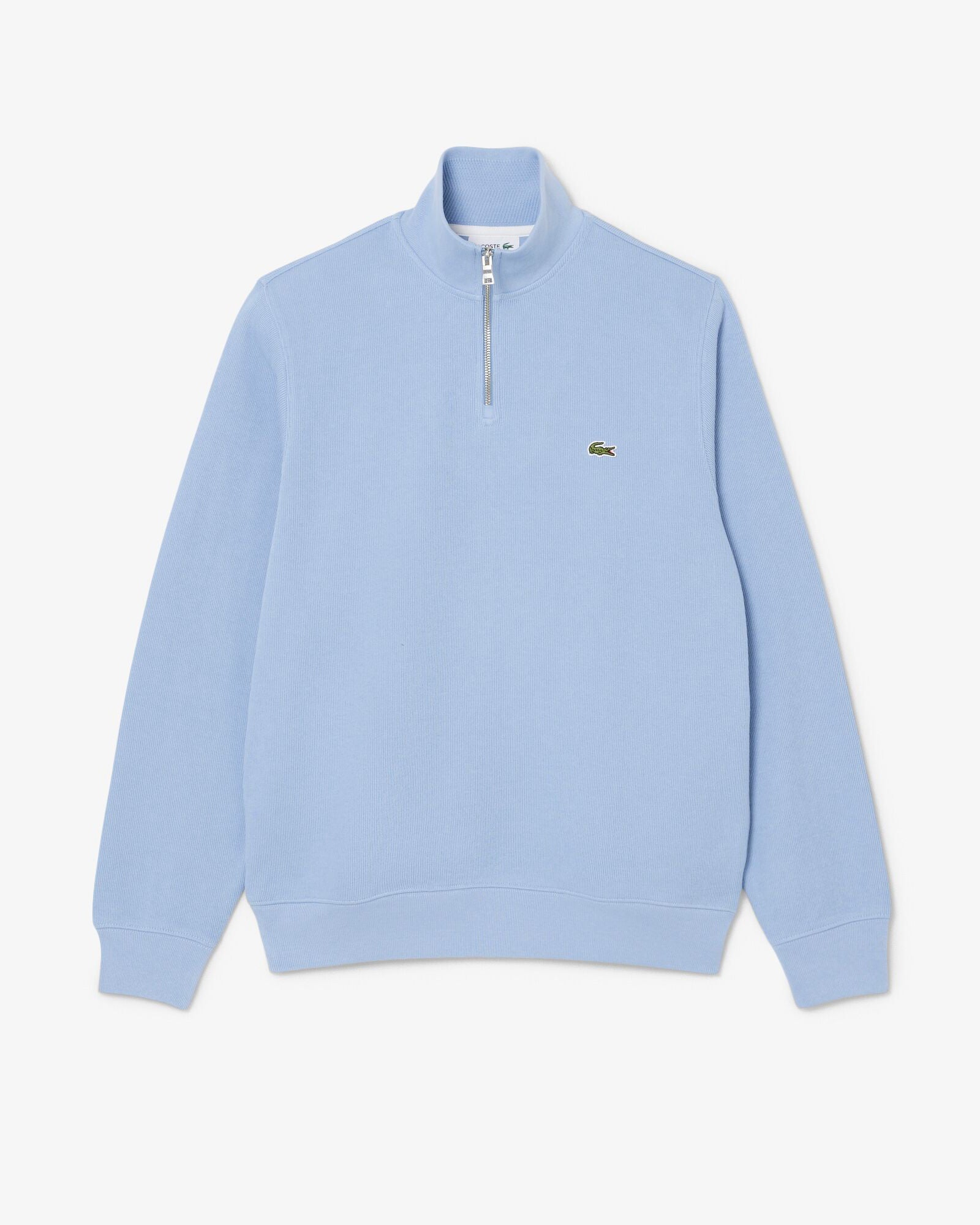 Flat lay of Lacoste Zippered Stand-Up Collar Cotton Sweatshirt in Aphylla AEY - Main
