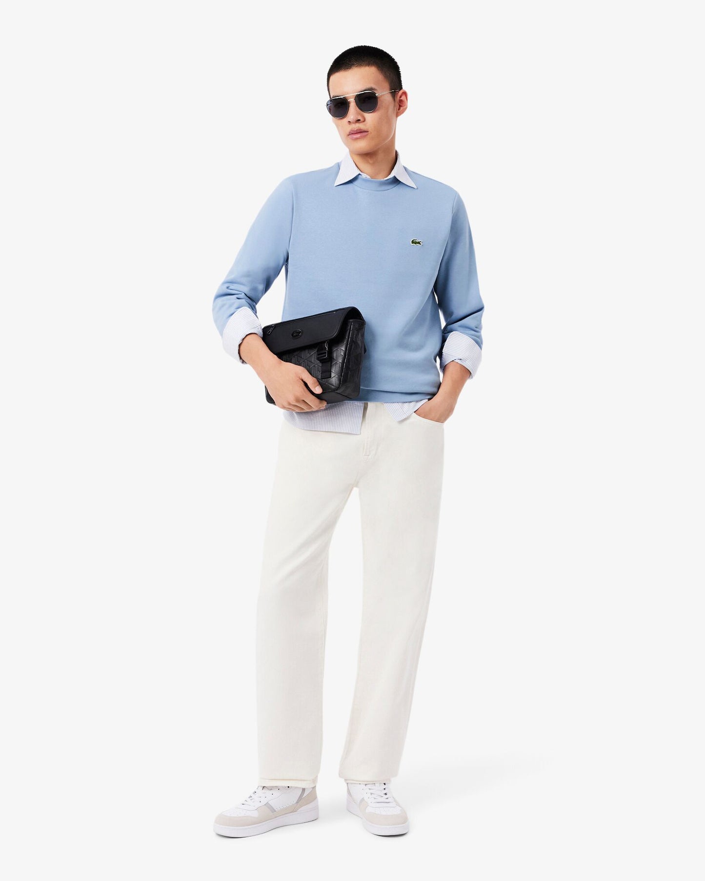 Lacoste Mens Crew Neck Fleece Sweatshirt - Aphylla AEY