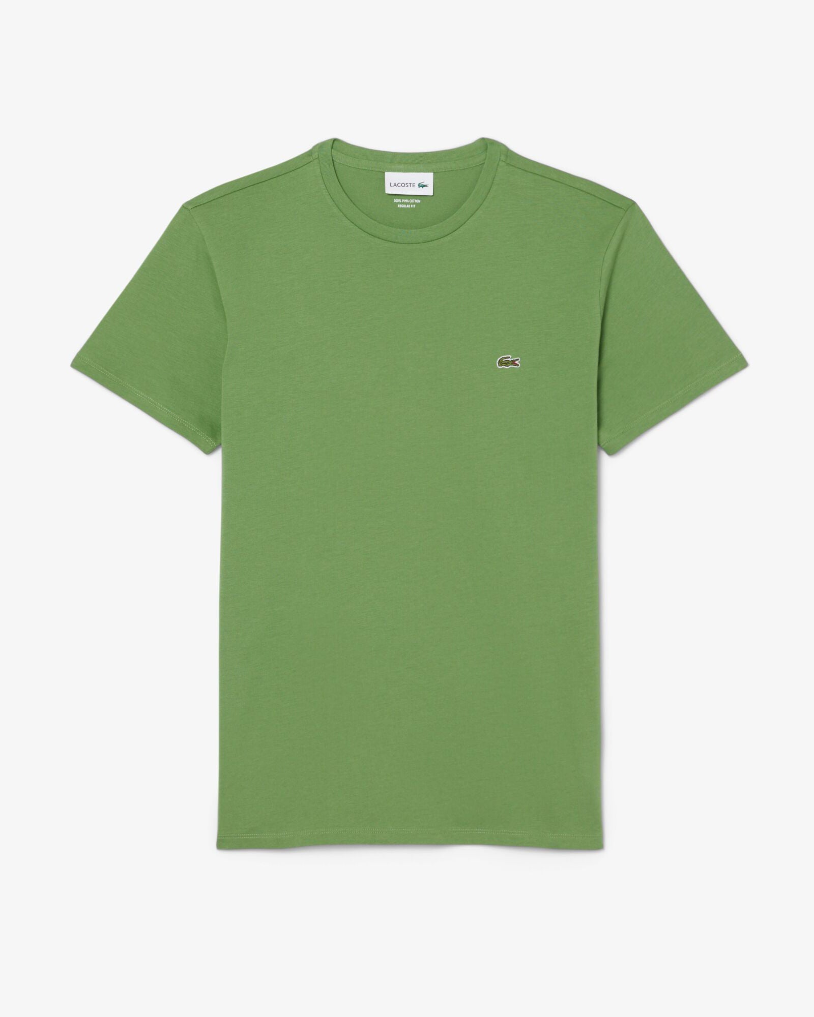 Lacoste Mens Crew Neck Pima Cotton Jersey T-Shirt - Lamb's Lettuce 02M | CHO | Designer Mens Short Sleeve T-Shirts & Tops