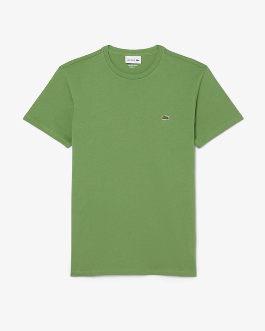 Lacoste Mens Crew Neck Pima Cotton Jersey T-Shirt - Lamb's Lettuce 02M | CHO | Designer Mens Short Sleeve T-Shirts & Tops
