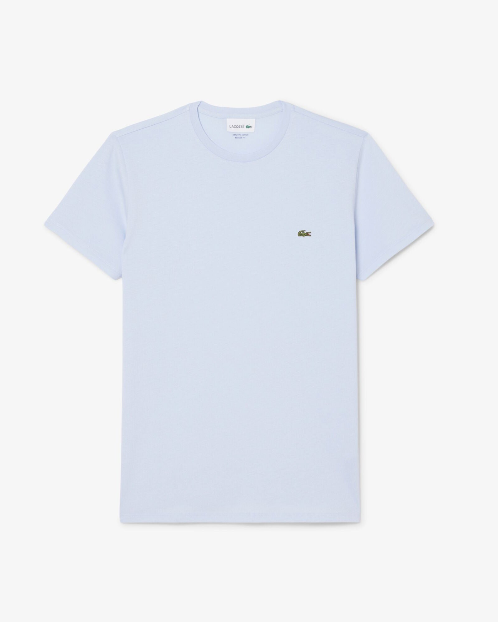 Lacoste Mens Crew Neck Pima Cotton Jersey T-Shirt - Phoenix Blue J2G - Flat lay