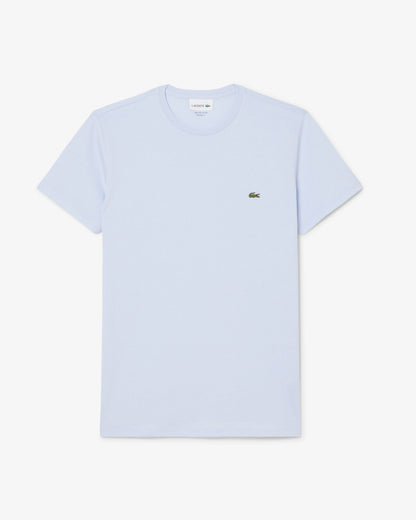 Lacoste Mens Crew Neck Pima Cotton Jersey T-Shirt - Phoenix Blue J2G - Flat lay