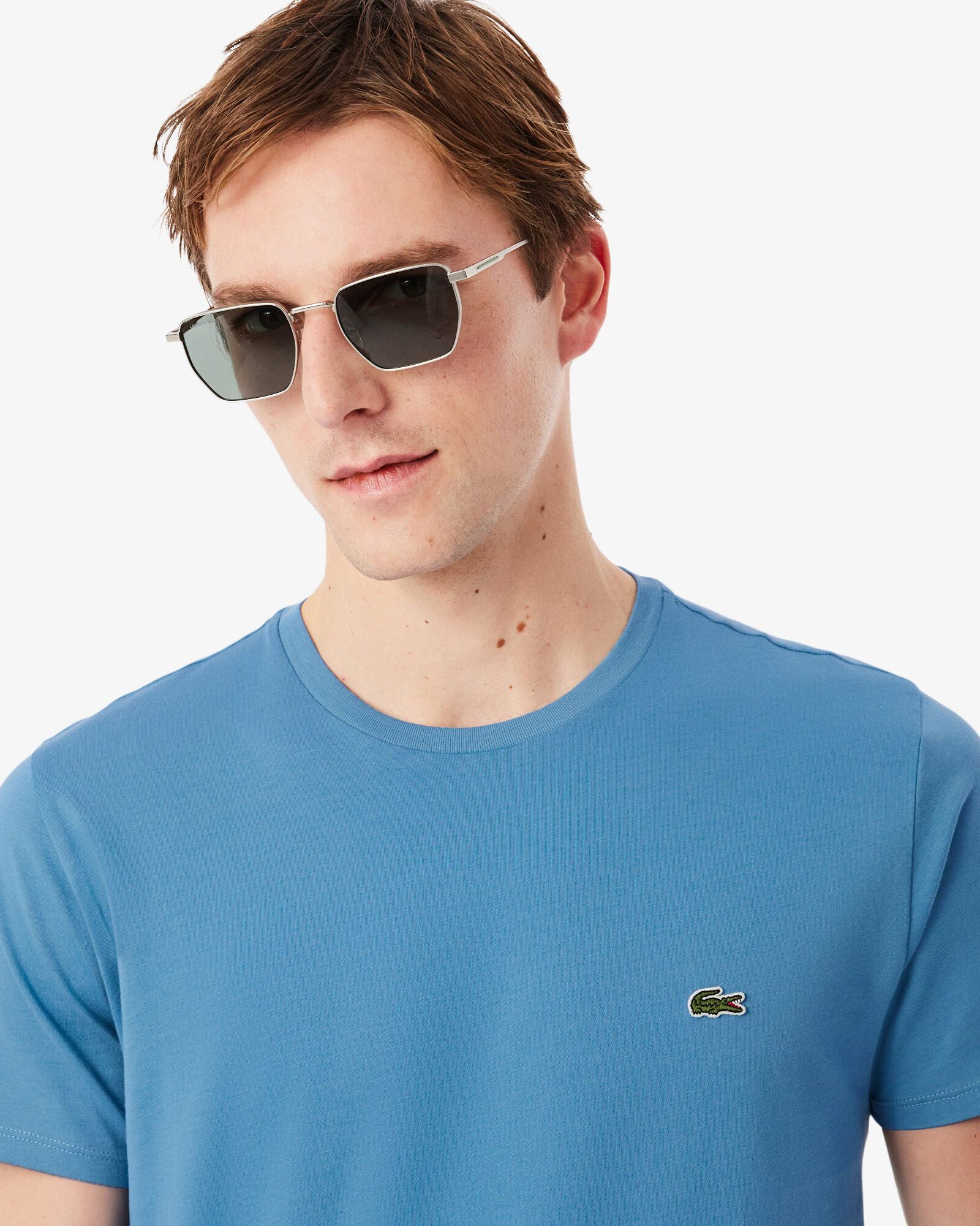 Lacoste Mens Crew Neck Pima Cotton Jersey T-Shirt - Abyss Blue JBK | CHO | Designer Mens Short Sleeve T-Shirts & Tops