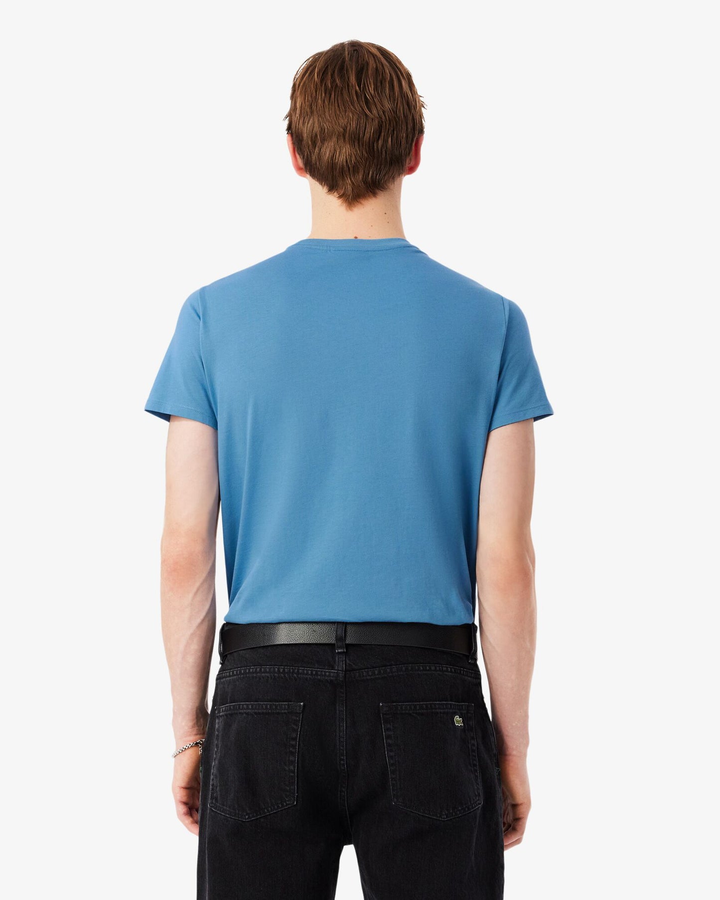Lacoste Mens Crew Neck Pima Cotton Jersey T-Shirt - Abyss Blue JBK | CHO | Designer Mens Short Sleeve T-Shirts & Tops