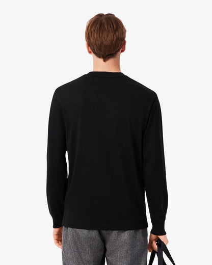 Lacoste Long Sleeved Cotton Mens T-Shirt - Black 031