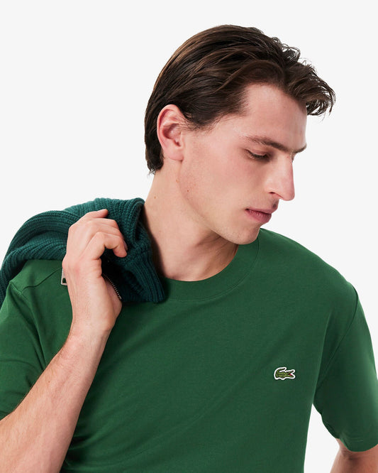 Lacoste Mens Classic Fit Cotton Jersey T-Shirt - Green 132