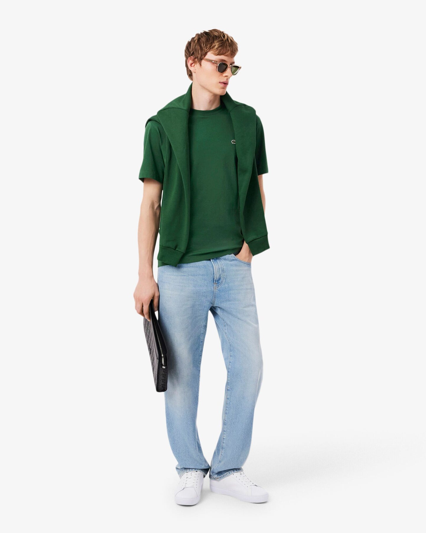 Lacoste Mens Classic Fit Cotton Jersey T-Shirt - Green 132