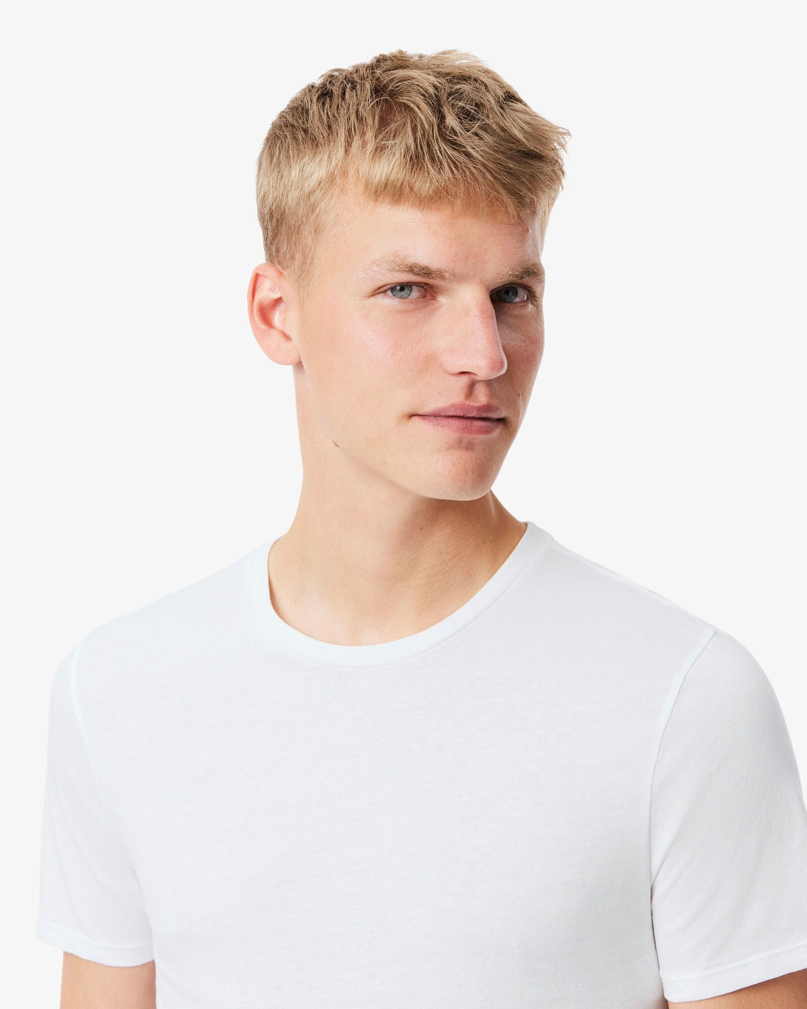 Lacoste Mens 3-Pack Plain Mens T-Shirts - White/Silver Chine-Black BXY | CHO | Designer Mens Short Sleeve T-Shirts & Tops