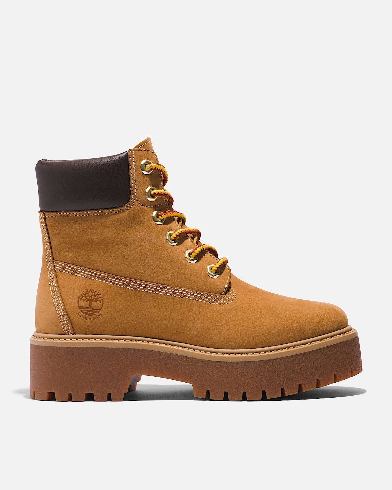 Timberland Stone Street Womens 6-Inch Waterproof Platform Boot - Wheat - CHO - Designer Womens Platform Boots