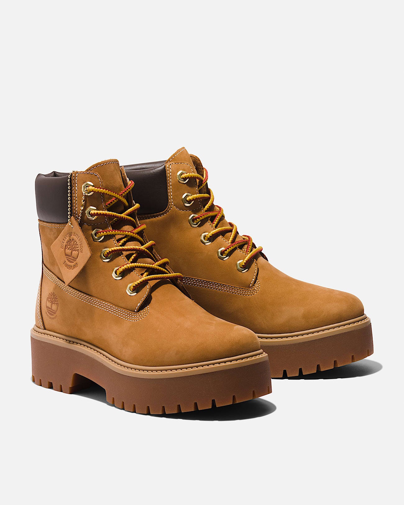 Timberland Stone Street Womens 6-Inch Waterproof Platform Boot - Wheat - CHO - Designer Womens Platform Boots