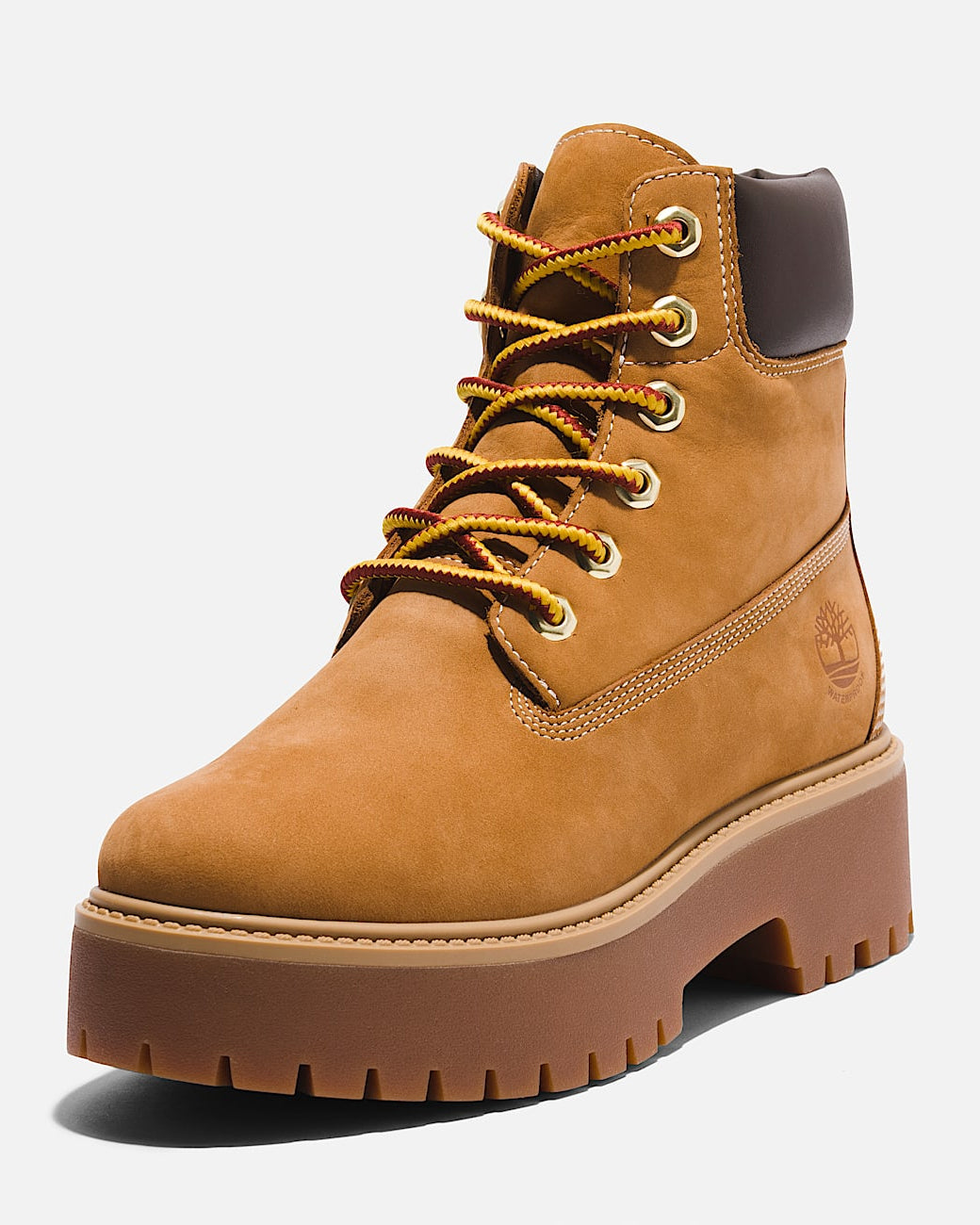 Timberland Stone Street Womens 6-Inch Waterproof Platform Boot - Wheat - CHO - Designer Womens Platform Boots