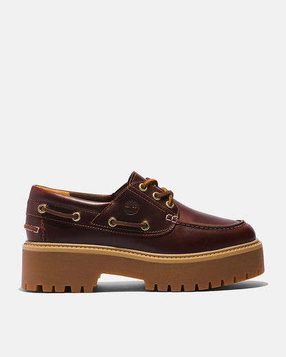 Timberland Stone Street Womens Platform Boat Shoes - Root Beer - CHO - Designer Womens Boat Shoes