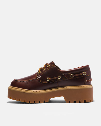Timberland Stone Street Womens Platform Boat Shoes - Root Beer - CHO - Designer Womens Boat Shoes