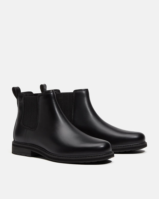 Timberland Stormbucks Mens Full Grain Leather Mid Chelsea Boots - Black | CHO | Designer Mens Chelsea Boots