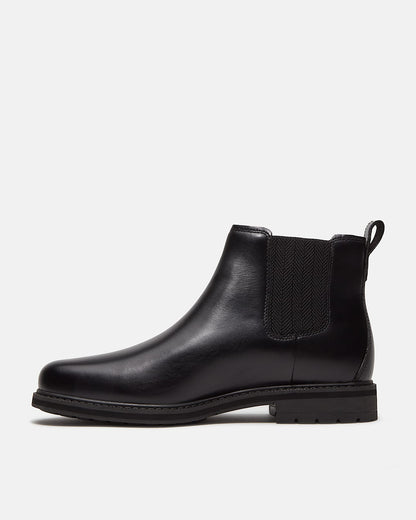 Timberland Stormbucks Mens Full Grain Leather Mid Chelsea Boots - Black | CHO | Designer Mens Chelsea Boots