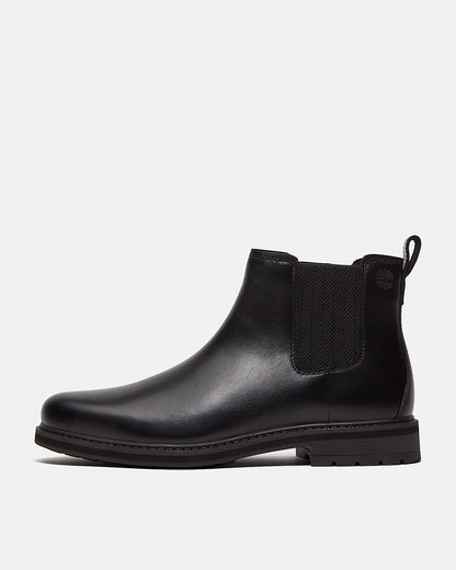 Timberland Stormbucks Mens Full Grain Leather Mid Chelsea Boots - Black | CHO | Designer Mens Chelsea Boots
