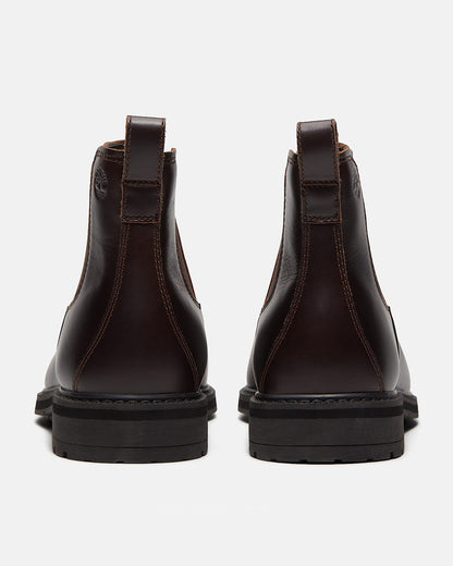 Timberland Stormbucks Mens Full Grain Leather Mid Chelsea Boots - Dark Brown | CHO | Designer Mens Chelsea Boots