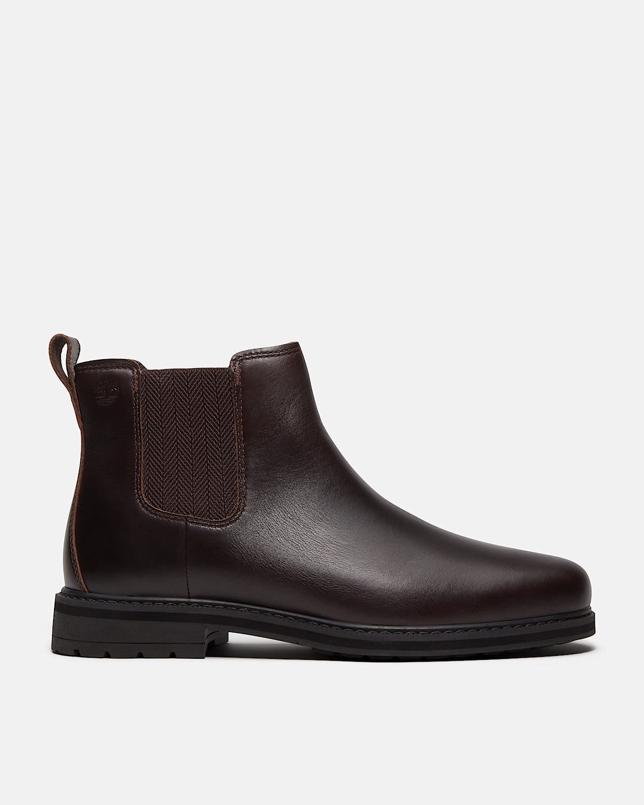 Timberland Stormbucks Mens Full Grain Leather Mid Chelsea Boots - Dark Brown | CHO | Designer Mens Chelsea Boots
