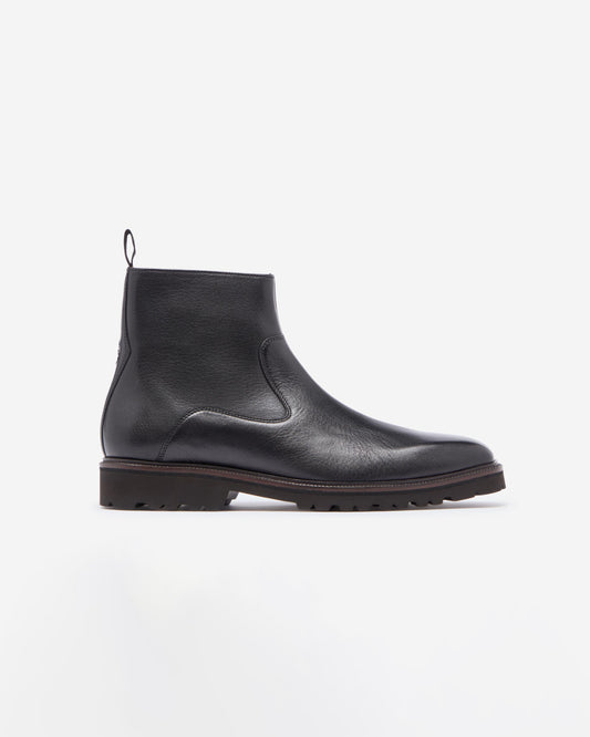 Oliver Sweeney Swanley Mens Milled Calf Leather Zip Boots - Black