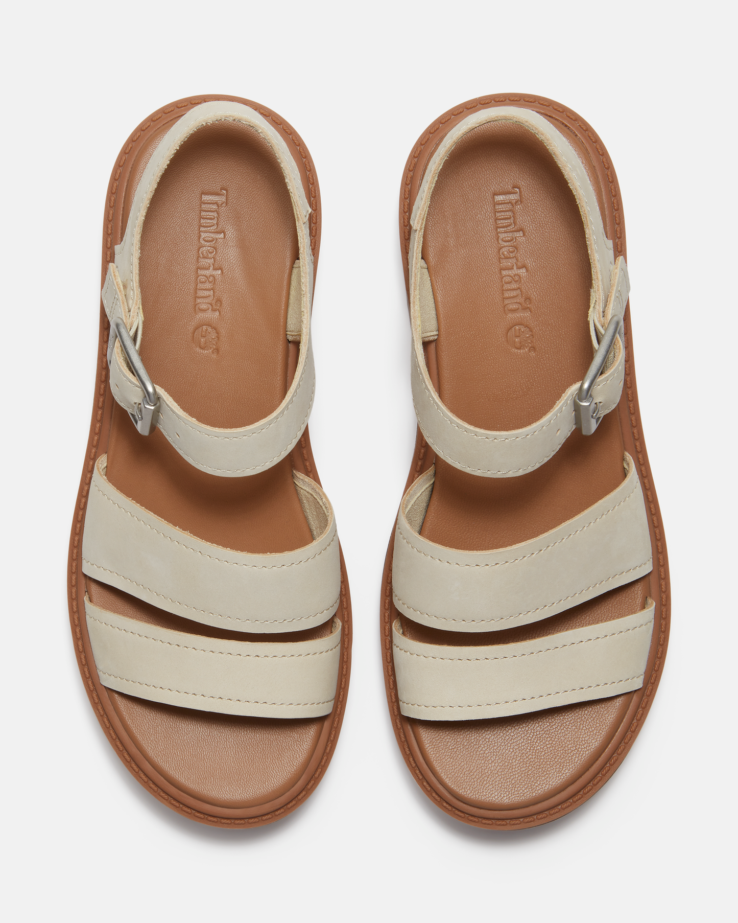 Timberland Stone Street Backstrap Nubuck Womens Sandals - Light Beige | CHO | Designer Womens Flat Sandals