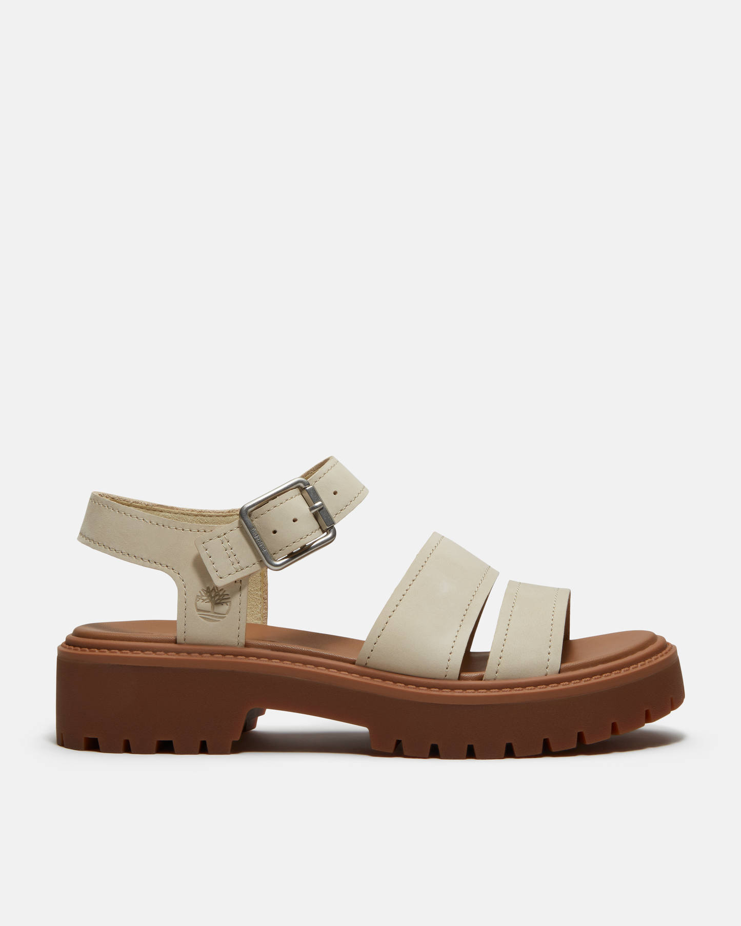 Timberland Stone Street Backstrap Nubuck Womens Sandals - Light Beige | CHO | Designer Womens Flat Sandals