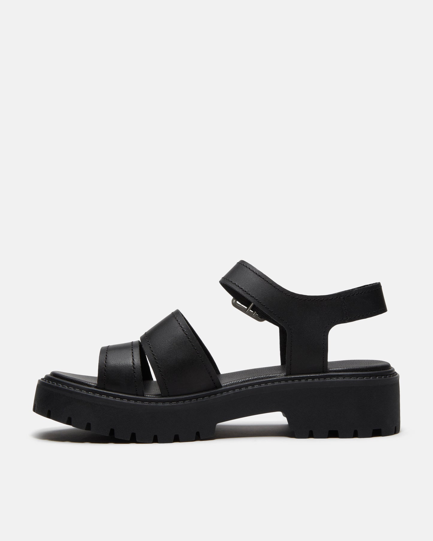 Timberland Stone Street Backstrap Full Grain Leather Womens Sandals - Black | CHO | Designer Womens Flat Sandals