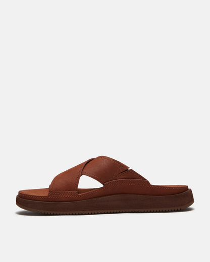 Timberland Casco Cove Cross Strap Full Grain Leather Mens Sandals - Rust | CHO | Designer Mens Sandals