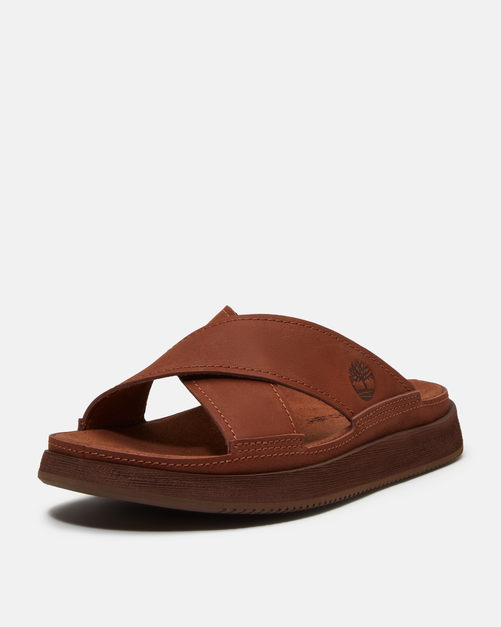 Timberland Casco Cove Cross Strap Full Grain Leather Mens Sandals - Rust | CHO | Designer Mens Sandals