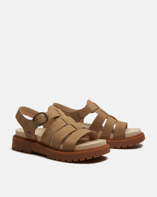 Timberland Clairemont Way  Nubuck Womens Fisherman Sandals - Mid Beige | CHO | Designer Womens Flat Sandals