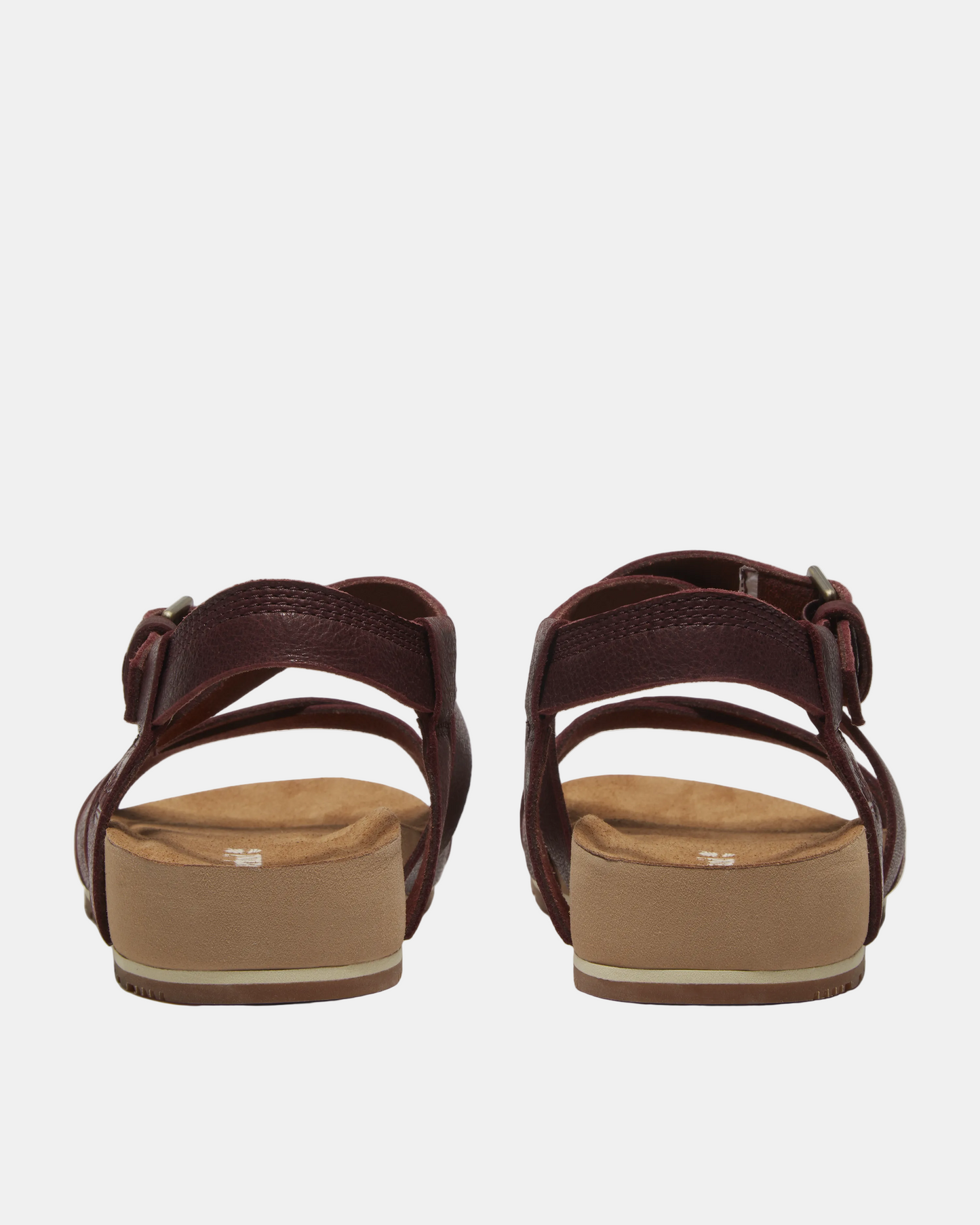 Timberland Malibu Waves Cross Strap Full Grain Leather Womens Sandals - Burgundy | CHO | Designer Womens Flat Sandals