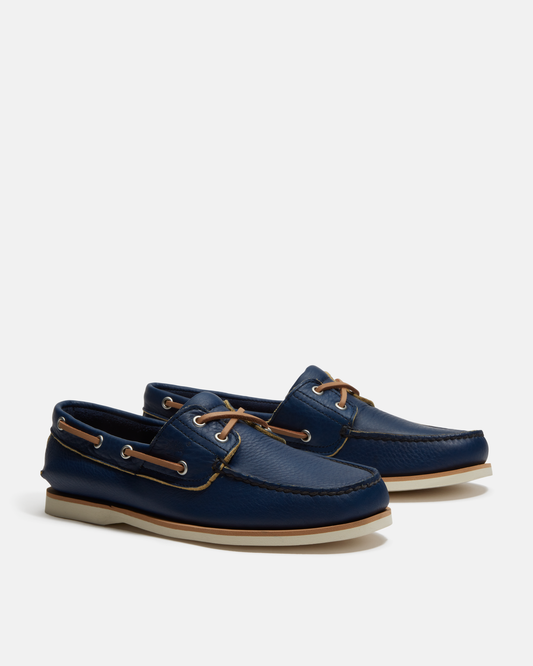Timberland Mens Full Grain Leather Classic Boat Shoe - Dark Blue | CHO | Designer Mens Boat Shoes