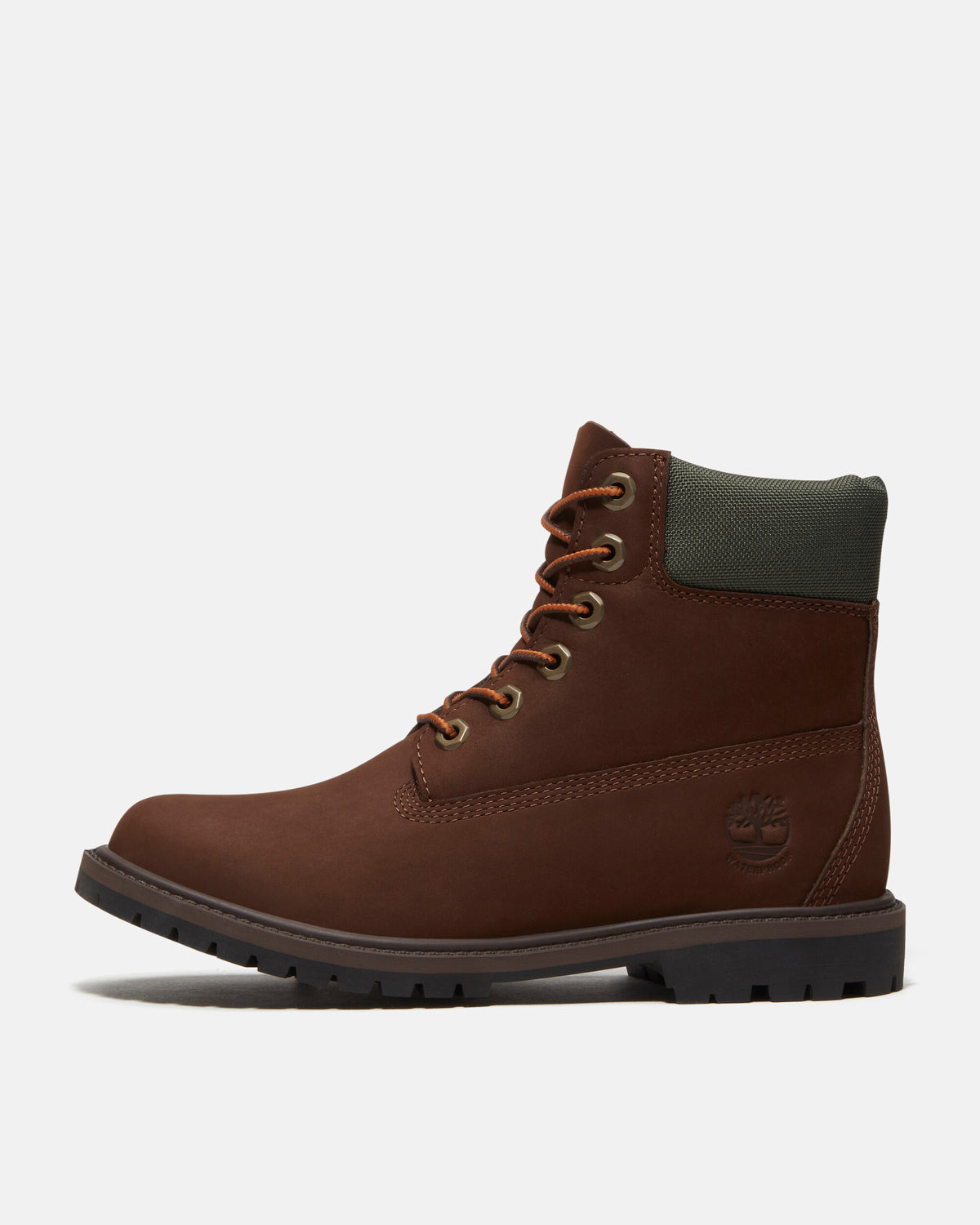 Timberland Womens Premium 6 Inch Waterproof Nubuck Boots - Dark Brown | CHO | Designer Womens Waterproof Boots