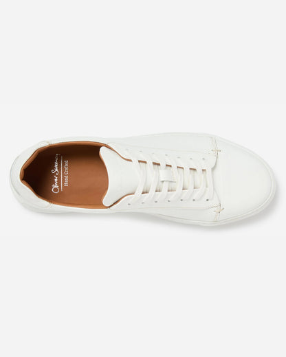 Oliver Sweeney Almada Mens Perforated Leather Trainers - White