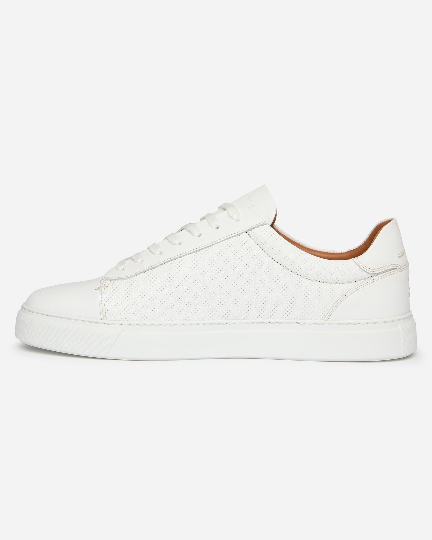 Oliver Sweeney Almada Mens Perforated Leather Trainers - White