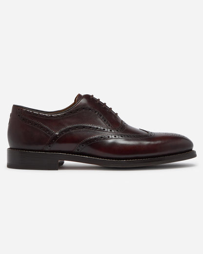 Oliver Sweeney Hunstanton Hand Antiqued Calf Leather Mens Oxford Shoes - Dark Brown