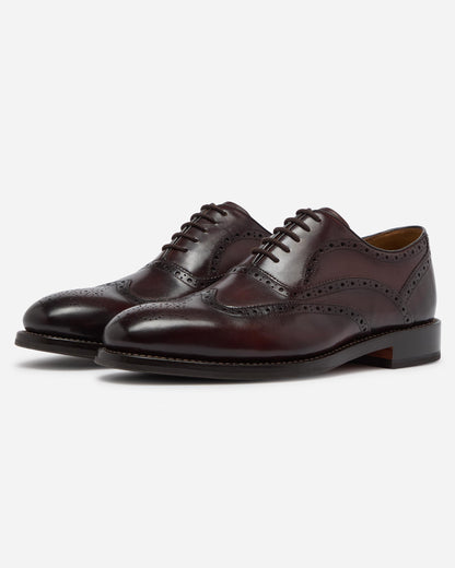 Oliver Sweeney Hunstanton Hand Antiqued Calf Leather Mens Oxford Shoes - Dark Brown