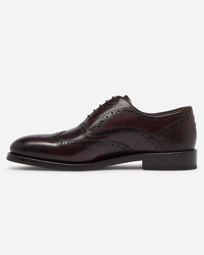 Oliver Sweeney Hunstanton Hand Antiqued Calf Leather Mens Oxford Shoes - Dark Brown