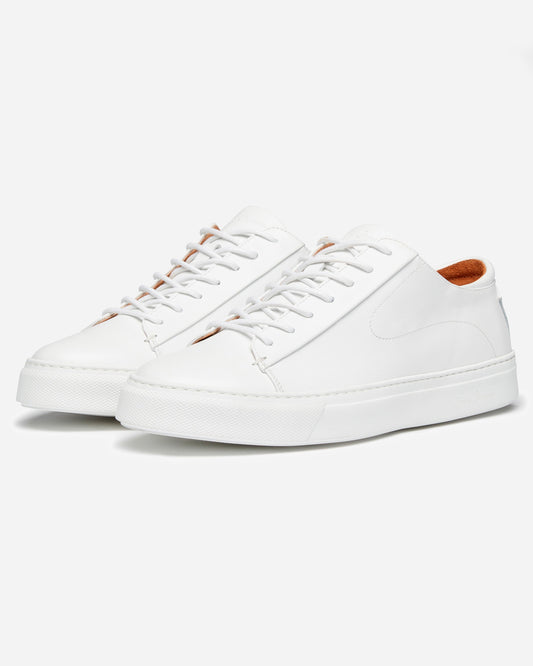 Oliver Sweeney Sirolo Mens Calf Leather Lightweight Trainers - White | CHO | Designer Mens Trainers