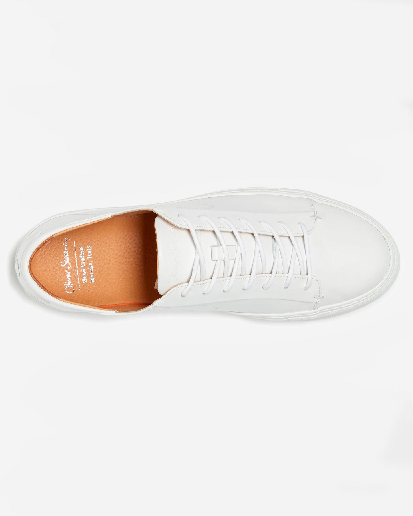 Oliver Sweeney Sirolo Mens Calf Leather Lightweight Trainers - White