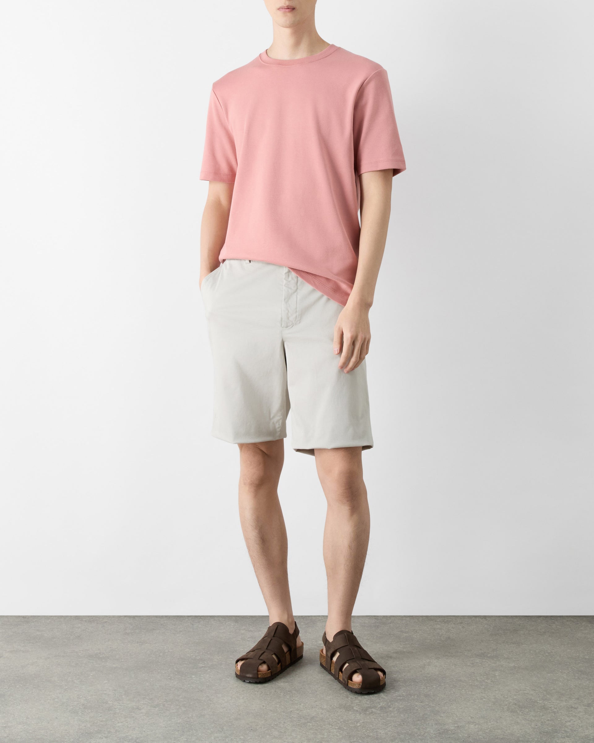 Oliver Sweeney Sistelo Mens Chino Shorts - Stone | CHO | Designer Mens Chino Shorts
