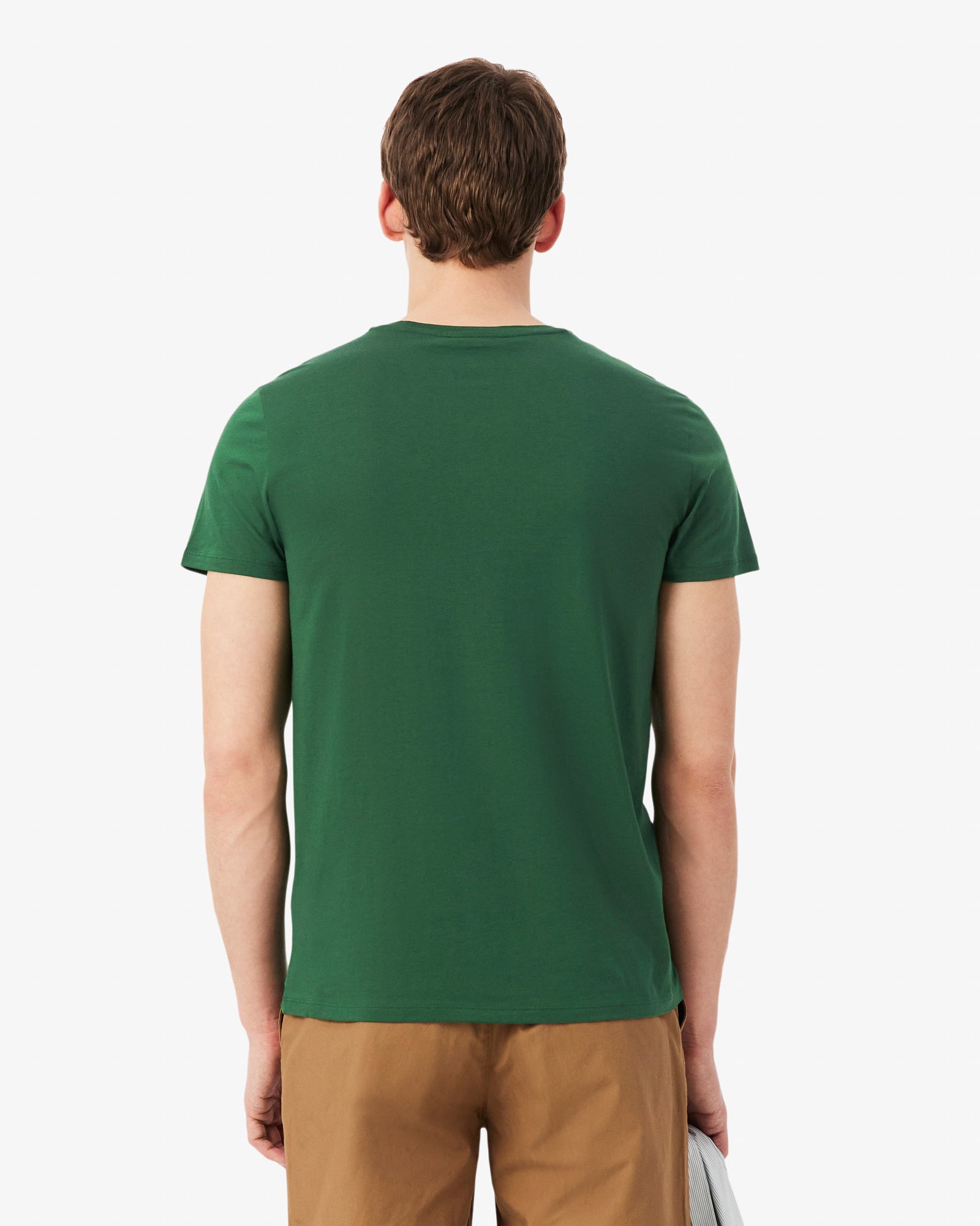 Lacoste Mens Crew Neck Pima Cotton Jersey T - Shirt - Green 132 | CHO | Designer Mens Short Sleeve T - Shirts & Tops